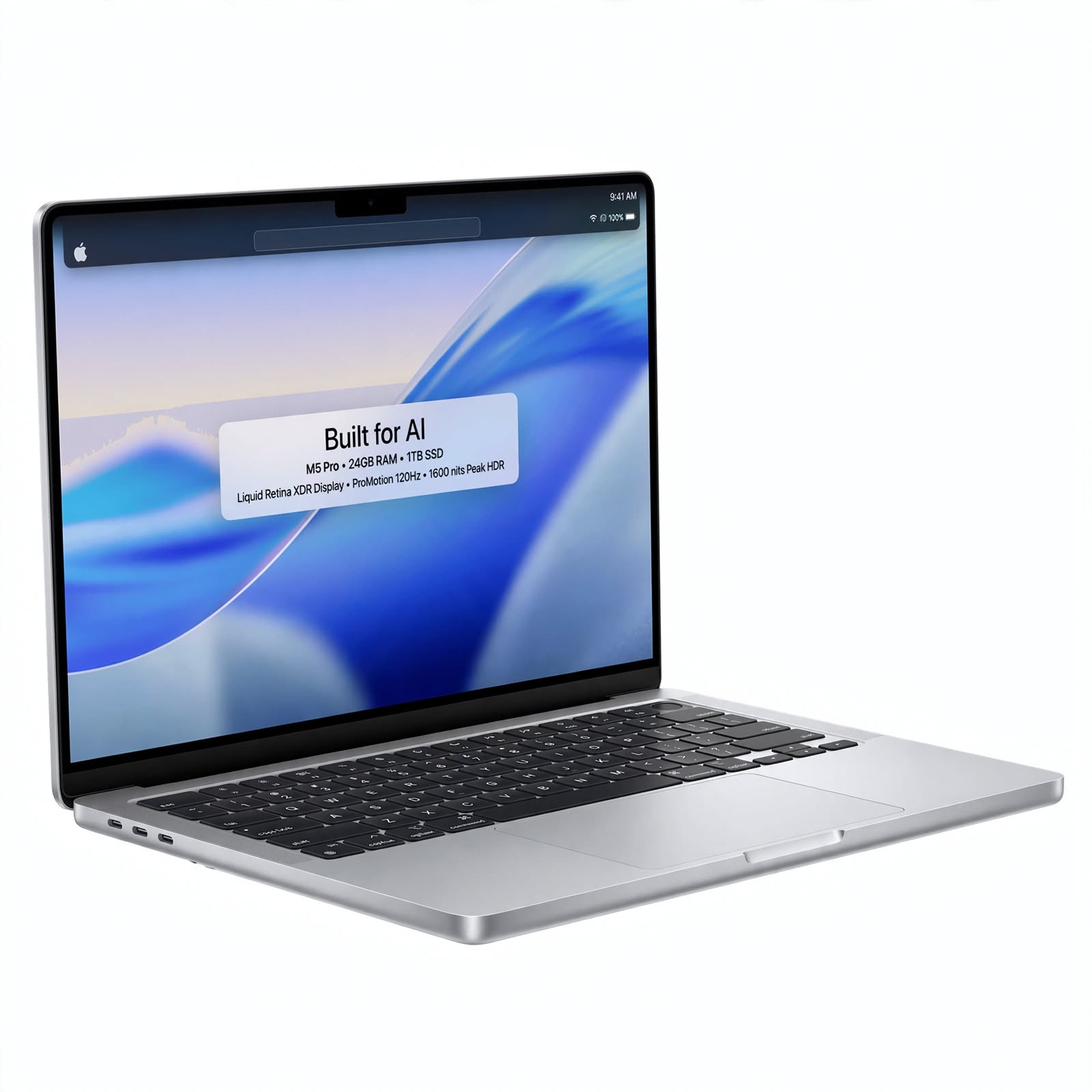 Apple 2025 MacBook Pro 14-inch M5 – 16GB RAM, 1TB SSD, Silver