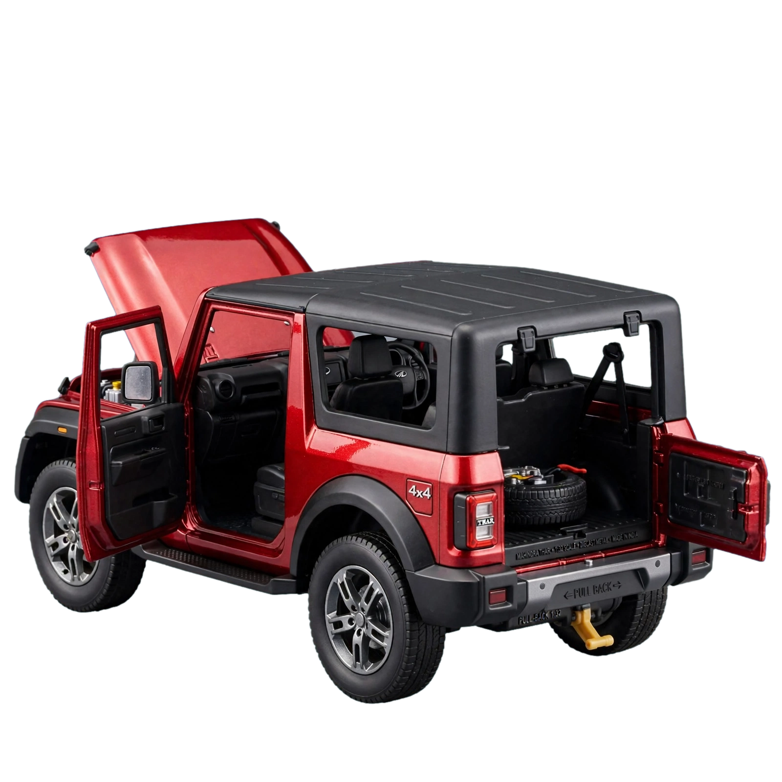 GRAPHENE 1:32 Thar Diecast Toy Car | Pull Back Jeep Model
